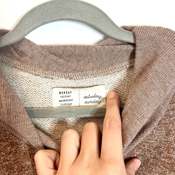 Anthropologie Saturday Sunday Tan Terry Cloth Comfort Lounge Dress Size XS - Picture 4 of 6